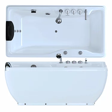 Modern Massage Bathtub H781mm 3D model image 1 