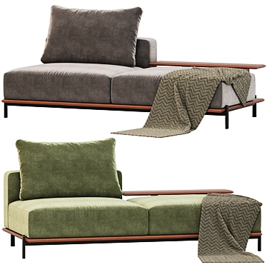 Modern Poliform Brera Sofa Set 3D model image 1 