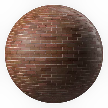 Artisan Brick Wall Tile Texture 3D model image 1 