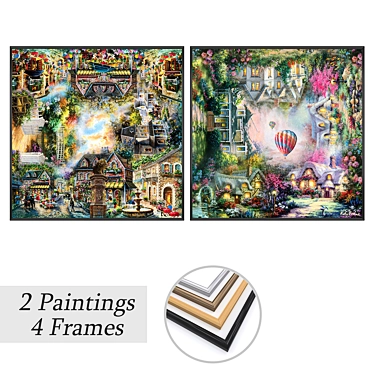 Dual Art Frames Set | 3D Models 3D model image 1 