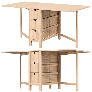 Compact IKEA NORDEN Folding Desk 3D model image 1 