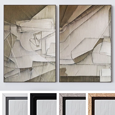 Large Wall Art Set 2064 3D model image 1 