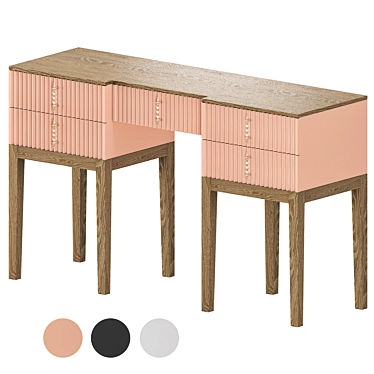 Customizable Wooden Console Table 3D model image 1 