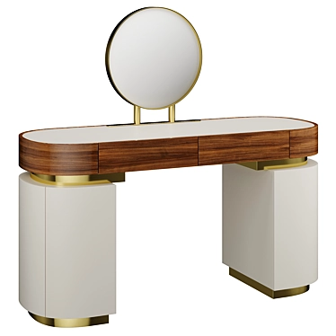 Elegant CLAIRE Vanity Table 3D model image 1 