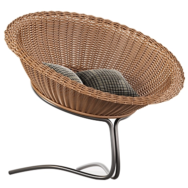  Modern Rattan Armchair Collection 3D model image 1 