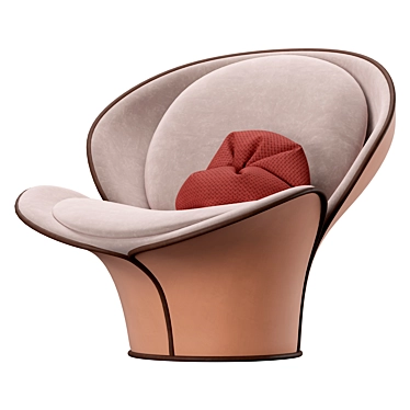 Feminine Blooming BEBA Armchair 3D model image 1 