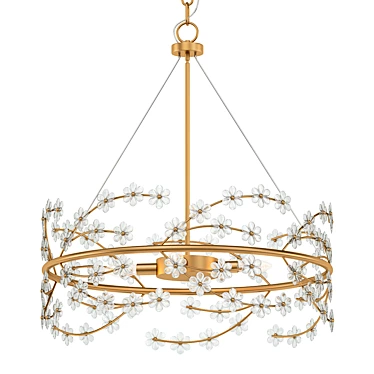 Elegant Five Light Chandelier 3D model image 1 