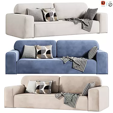 Modern Viena Sofa Model 3D model image 1 