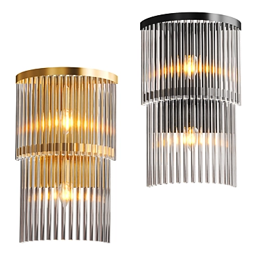 Modern Crystal Wall Sconce 3D model image 1 