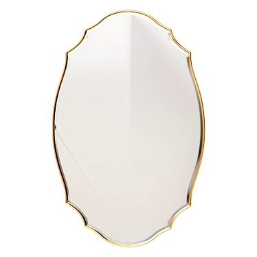 Evelyn Antique Gold Wall Mirror 3D model image 1 