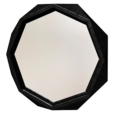 Aramis II Black Modern Mirror 3D model image 1 