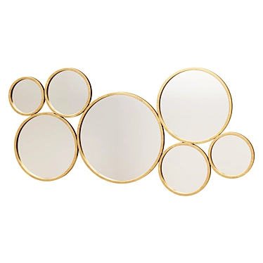 Kanna Gold Wall Mirror - Uttermost 3D model image 1 