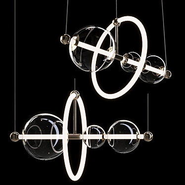 Modern Industrial Pendant Light 3D model image 1 