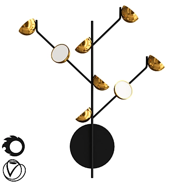 Modern Design April Wall Lamp 3D model image 1 