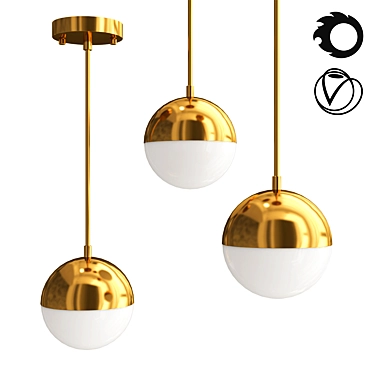 Modern Design Ball 1 Lamp 3D model image 1 