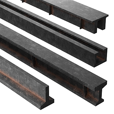 Metal Beams: Various Sectioned Metallic EntityType 3D model image 1 