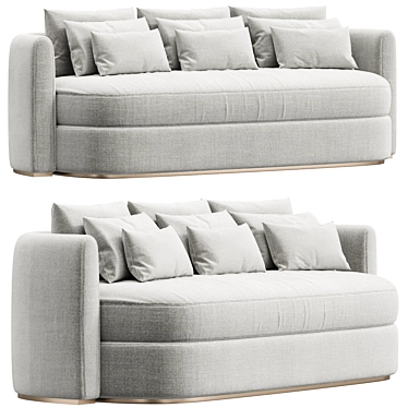 Elegant Adriano Sofa Design 3D model image 1 