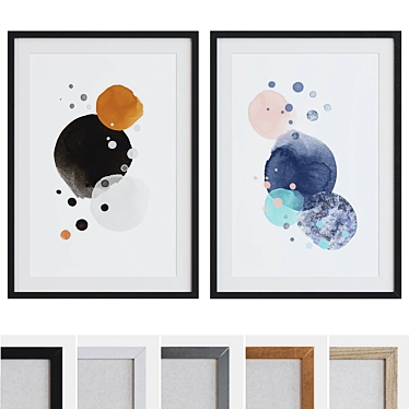  Modern Abstract Picture Frame Set 3D model image 1 