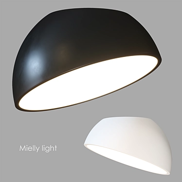 Mielly Light LED Ceiling Fixture 3D model image 1 