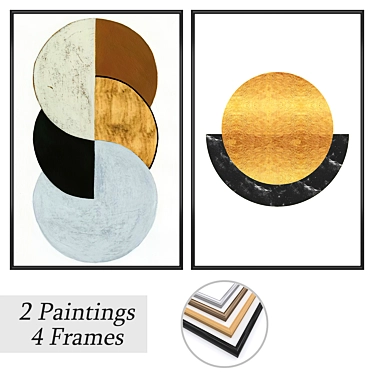 Art Set with Multiple Frames 3D model image 1 