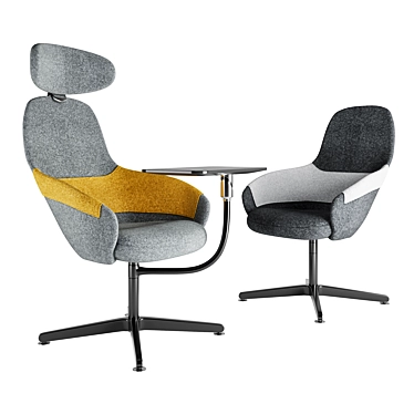 Modern Ergonomic Lounge Chair with 3D Design 3D model image 1 