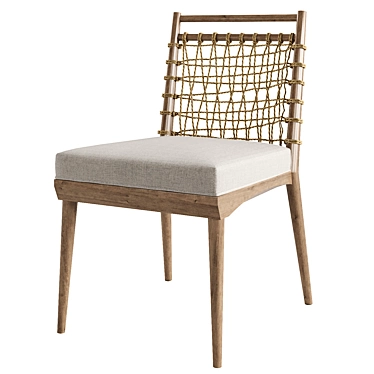 Modern Palecek Pratt Side Chair 3D model image 1 