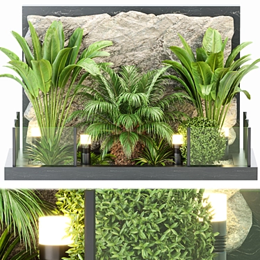 Modern Indoor Patio Garden Set 3D model image 1 