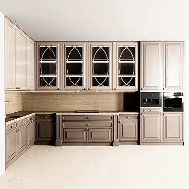 Modern Kitchen Modular Set 3D model image 1 