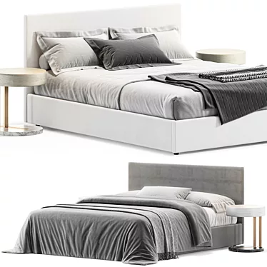 Luxury Bed S8 Evita 3D 3D model image 1 