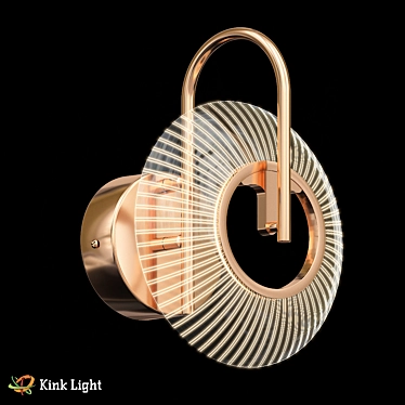 Golden LED Room Wall Light 3D model image 1 