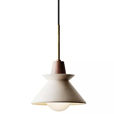 Simplicity Cement Ceiling Pendant Light 3D model image 1 