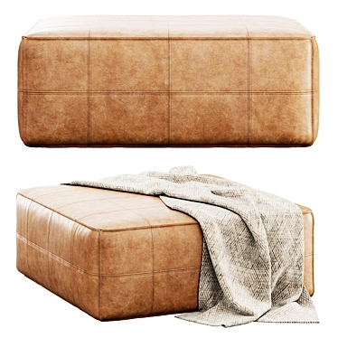 Modern Taos Upholstered Ottoman 3D model image 1 