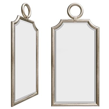 Antique Silver Louvre Mirror 3D model image 1 