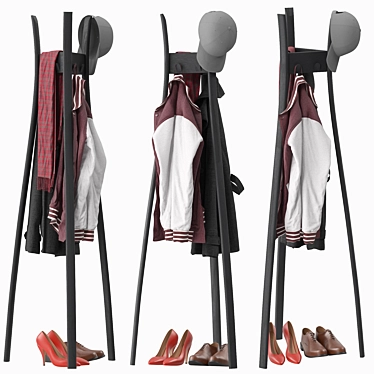 Modern Aki Coat Rack Stand 3D model image 1 