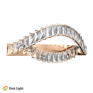 Golden Metal LED Wall Light 3D model image 1 