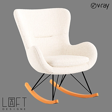 Modern LoftDesigne 1496 Armchair 3D model image 1 