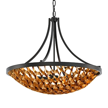 Ventura 6-Light Pendant in Opulent Gold 3D model image 1 