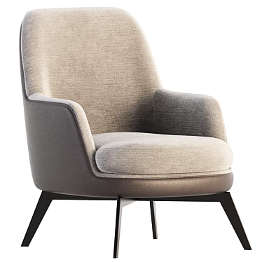 Modern Flexform GUSCIO Armchair 3D model image 1 