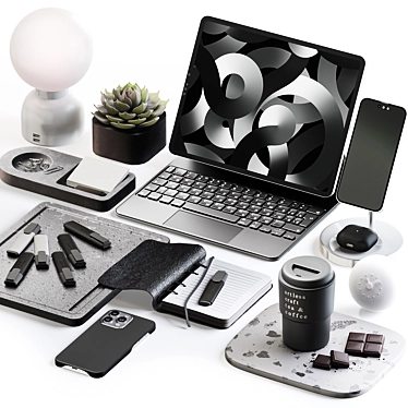 Modern Workplace Essentials Kit 3D model image 1 