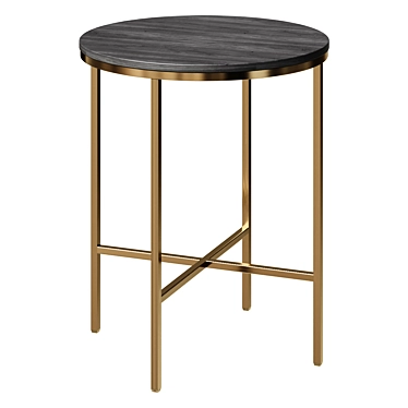 Coffee table Caty Gray and Gold End Table with Marble Top coffee table