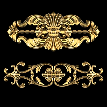 Golden Ornamental Design 2016 3D model image 1 