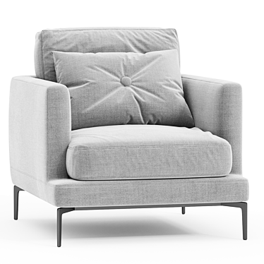 Modern Elegance: Saba Armchair 3D model image 1 