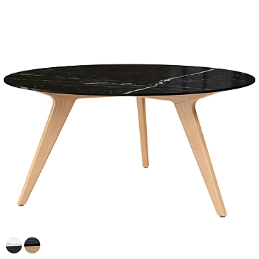 Modern Polygon Round Table - 3D Model 3D model image 1 