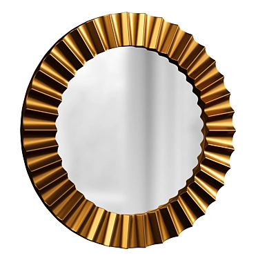 Luxury Brass Odeon Sunburst Mirror 3D model image 1 