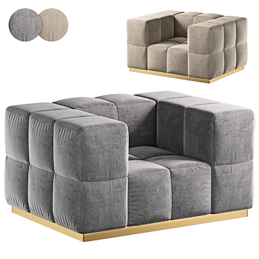 Elegant MAYOR Armchair in Fabric 3D model image 1 