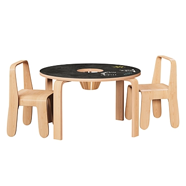 OFFI Woody Chalkboard Table