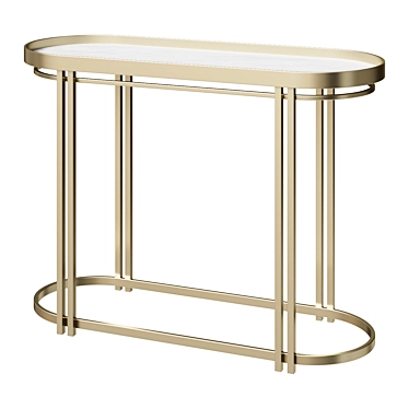 Champagne Silver Antique Mirror Sofa Table 3D model image 1 