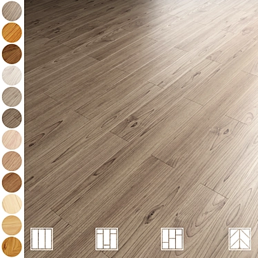 Oak Parquet 12 Colors 017 3D model image 1 