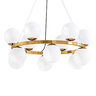 BUBBLES BRASS RING PENDANT LIGHT