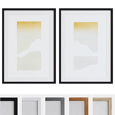 Abstract Frame Set with Color Options 3D model image 1 